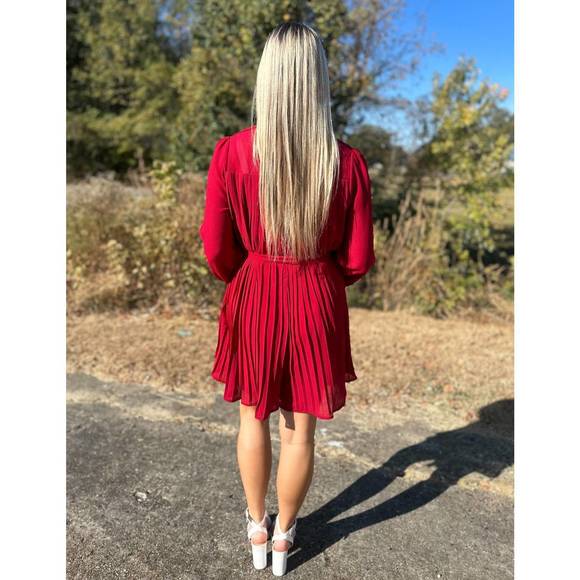 NEW DRESS DAY gonna be amazing romper in burgundy - Picture 3 of 3